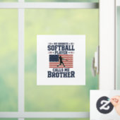 ソフトボール ブラザー 愛国 ヴィンテージ 彫刻 Tシャツ ウィンドウサイン (ホーム)