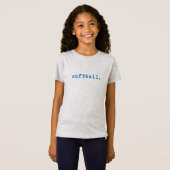 ソフトボール. – ブルー文字Tシャツ Tシャツ (正面フル)