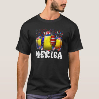 ソフトボール・メリカグラス花火愛国第4戦 Tシャツ