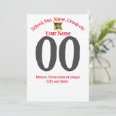 ソフトボール 名前 番号 チーム名 市 都道府県 Tシャツ 招待状 (スタンド正面)