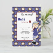 ソフトボール 誕生日招待状 招待状 (スタンド正面)