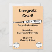 ソフトボール/野球3フォトコラージピーチ 案内状 (裏面)