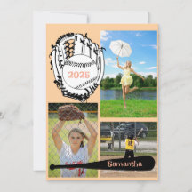 ソフトボール/野球3フォトコラージピーチ