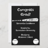 ソフトボール/野球3フォトコラージブラック 案内状 (裏面)