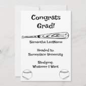 ソフトボール/野球3フォトコラージホワイト 案内状 (裏面)