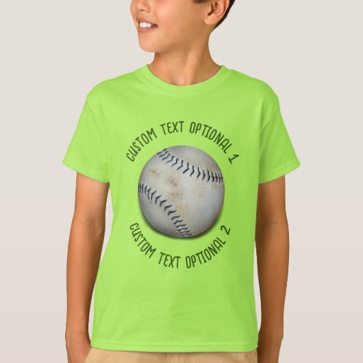 ソフトボール 野球 テキスト入り Tシャツ (正面)