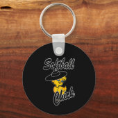 ソフトボール#4 キーホルダー (正面)