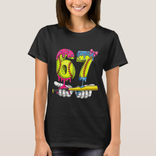 ソフトボール 67 アイスクリーム ドリップ シックス セブン ボーイズ ファニー 私 Tシャツ