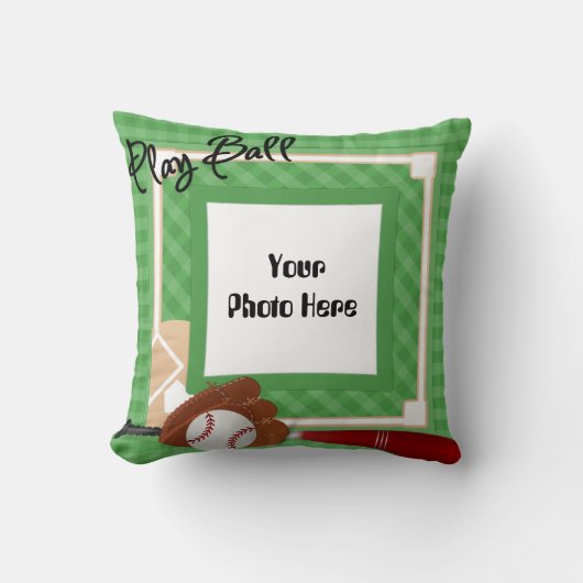 ソフトボールMoJo枕 クッション (正面)