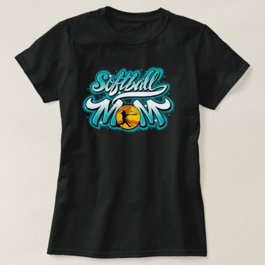 ソフトボールMom Tシャツ (デザイン正面)