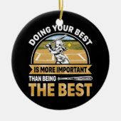 ソフトボー最高のル セラミックオーナメント (正面)