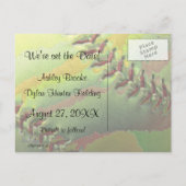 ソフトボー結婚ルスポーツのテーマ写真デートを保存! 案内ポストカード (裏面)