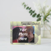 ソフトボー結婚ルスポーツのテーマ写真デートを保存! 案内ポストカード (スタンド正面)