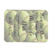 ソフトボー結婚ルスポーツの説明日付を保存！ マグネット (横)