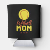 ソフトボー誇りを持ったル母スポーツ選手の息子 缶クーラー (裏面)