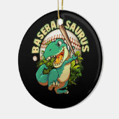 ソフトボー遊ルの恐竜スポーツ選手 セラミックオーナメント (左)