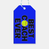 ソフトボ最高のールのコーチエバカスタムル色と文字 ギフトタグ (正面)