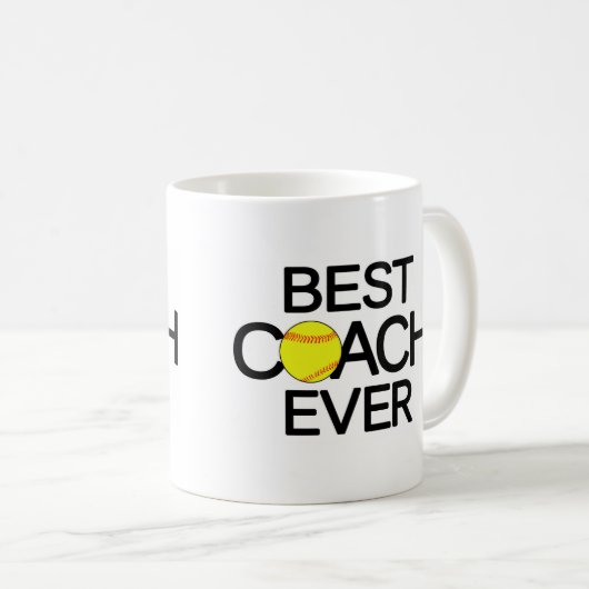 ソフトボ最高のールコーチEver Fastpitchソフトボールマグ コーヒーマグカップ (正面右)