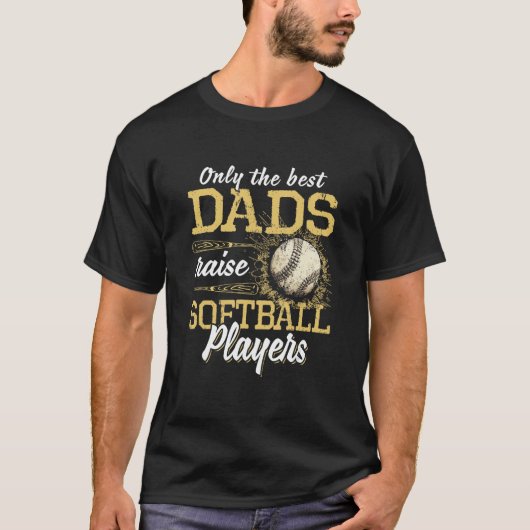 ソフトボ最高のール選手はパパだけおもしろいでBa Tシャツ (正面)