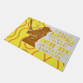 ソフトボ素晴らしール選手とホーム最高のボール走選手 ドアマット (アングル)