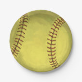 ソフトボ絵を描ールアート ペーパープレート (正面)