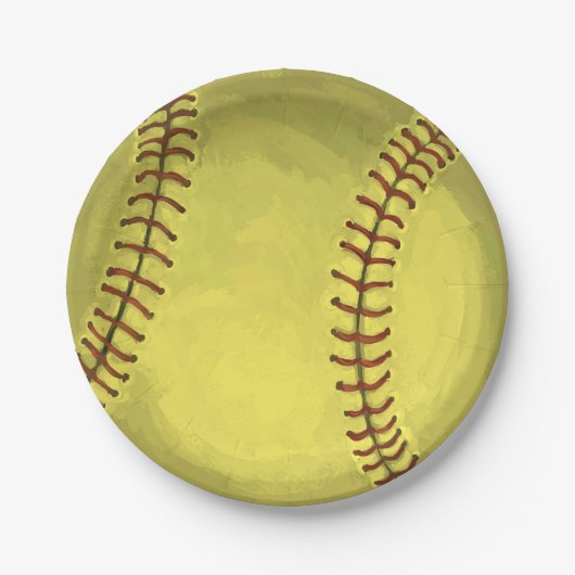 ソフトボ絵を描ールアート ペーパープレート (正面)