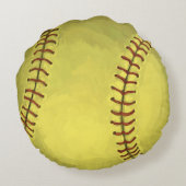 ソフトボ絵を描ールアート ラウンドクッション (裏面)
