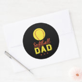 ソフトボ誇りを持ったールパパ選手キッドの父親 ラウンドシール (封筒)