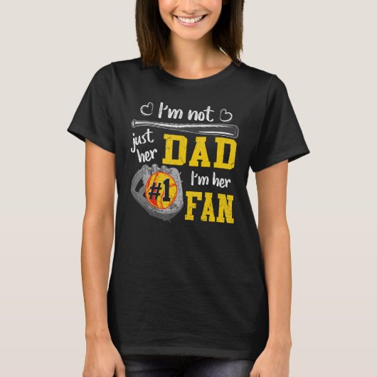 ソフトボ誇りを持ったールパパIは彼女のパパIは彼女1 Tシャツ (正面)