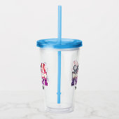 ソフトボ誇りを持ったールママ生活 アクリルタンブラー (右)