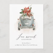 ソフトポインセチアフローラクリスマスカー私は移動した ポストカード (正面)