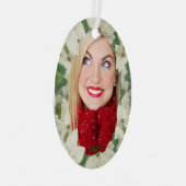 ソフトポ絵を描インセッティアガーデンフォトホリデー メタルオーナメント (正面右)