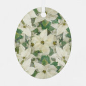 ソフトポ絵を描インセッティアガーデンフォトホリデー メタルオーナメント (裏面)