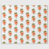 ソフトマスクのオレンジ色のハイビスカス ラッピングペーパー (フラット)