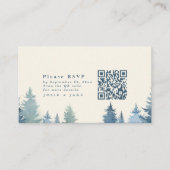 ソフトマツの緑rsvp qrコード エンクロージャーカード (正面)