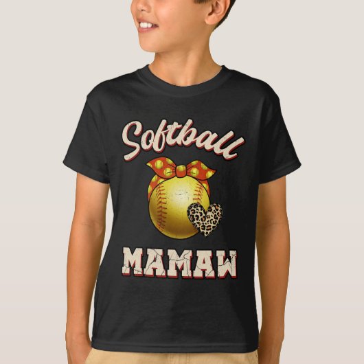 ソフトマムヒョウハートファン母の日の贈り物 Tシャツ (正面)