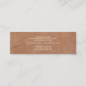 ソフトミディアムブラウンフェイクレザーミニマリスト スキニー名刺 (裏面)