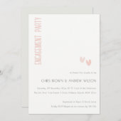 ソフトミニマルダスキピエレガントンクハート婚約 招待状 (正面/裏面)