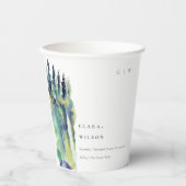 ソフトミニマルパインツリーマウンテンランドスケープ結婚ズ 紙コップ (正面)