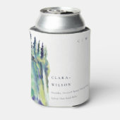 ソフトミニマルパインツリーマウンテンランドスケープ結婚ズ 缶クーラー (缶裏面)