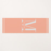 ソフトミニマルピーチ&ホワイトモノグラム ヨガマット (正面(横))