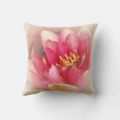 ソフトミュートされたピンクウォーターリリー装飾用クッション クッション (裏面)