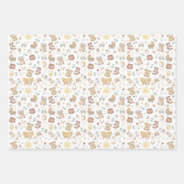 ソフトミュートぼほベビー子供部屋衣類玩具 ラッピングペーパーシート