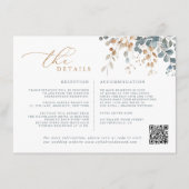 ソフトミュート自然トーンフローラウォーター結婚カラー エンクロージャーカード (正面)