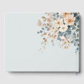 ソフトミュート自然トーンフローラウォーター結婚カラー ゲストブック (裏面)