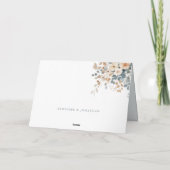 ソフトミュート自然トーンフローラウォーター結婚カラー サンキューカード (裏面)