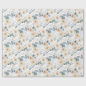 ソフトミュート自然トーンフローラウォーター結婚カラー ラッピングペーパー (フラット)