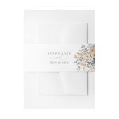 ソフトミュート自然トーンフローラウォーター結婚カラー 招待状ベリーバンド (正面例)