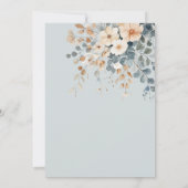 ソフトミュート自然トーンフローラウォーター結婚カラー 招待状 (裏面)