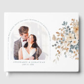 ソフトミュート自然トーンフローラ水彩写真 ゲストブック (正面)